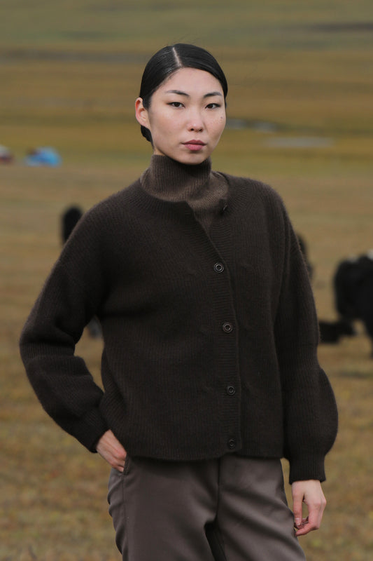 Pure Natural Wool Cardigan Jumper